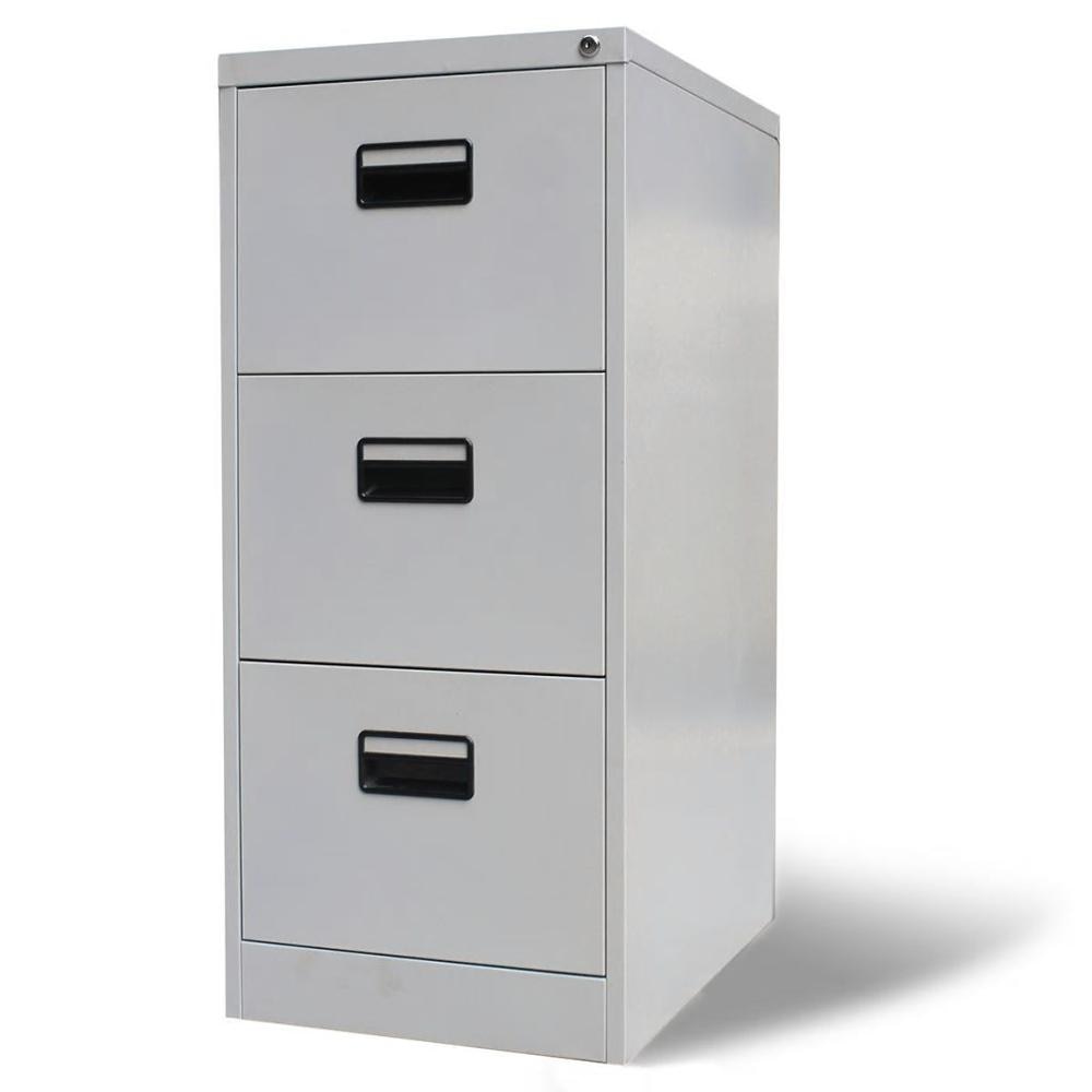 Filing Cabinet Mobile Storage Cabinet File Cabinet with 3 Drawers Gray