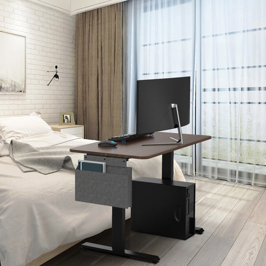 Height Adjustable Electric Standing Desk,48X24 Inch Stand Up Table With Headset Hook And Storage Bag