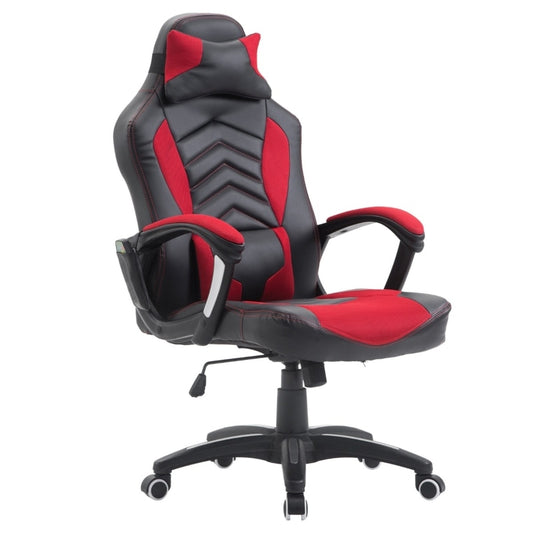 Computer Gaming Chair With Massage 5 Modes,and 6 Vibrating Point Racing Style Heated Desk Chair Swivel Rolling Chair with Headrest,