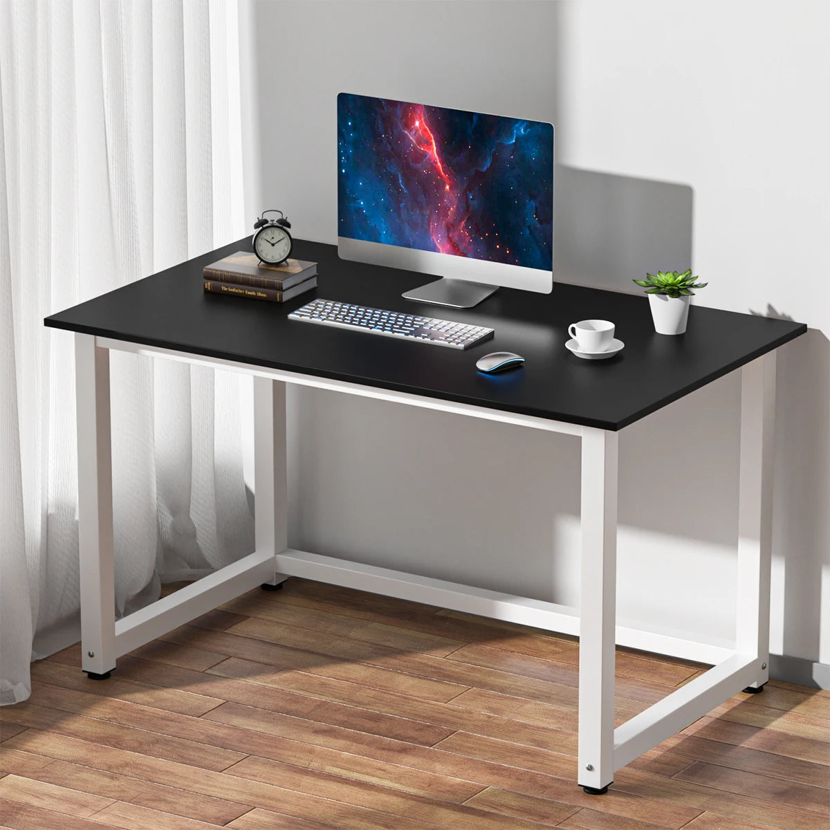 Modern Office Desk Computer Table Laptop Study Table Metal Steel Frame ...