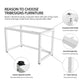 Modern Office Desk Computer Table Laptop Study Table Metal Steel Frame Easy Assembly Home Office Workstation