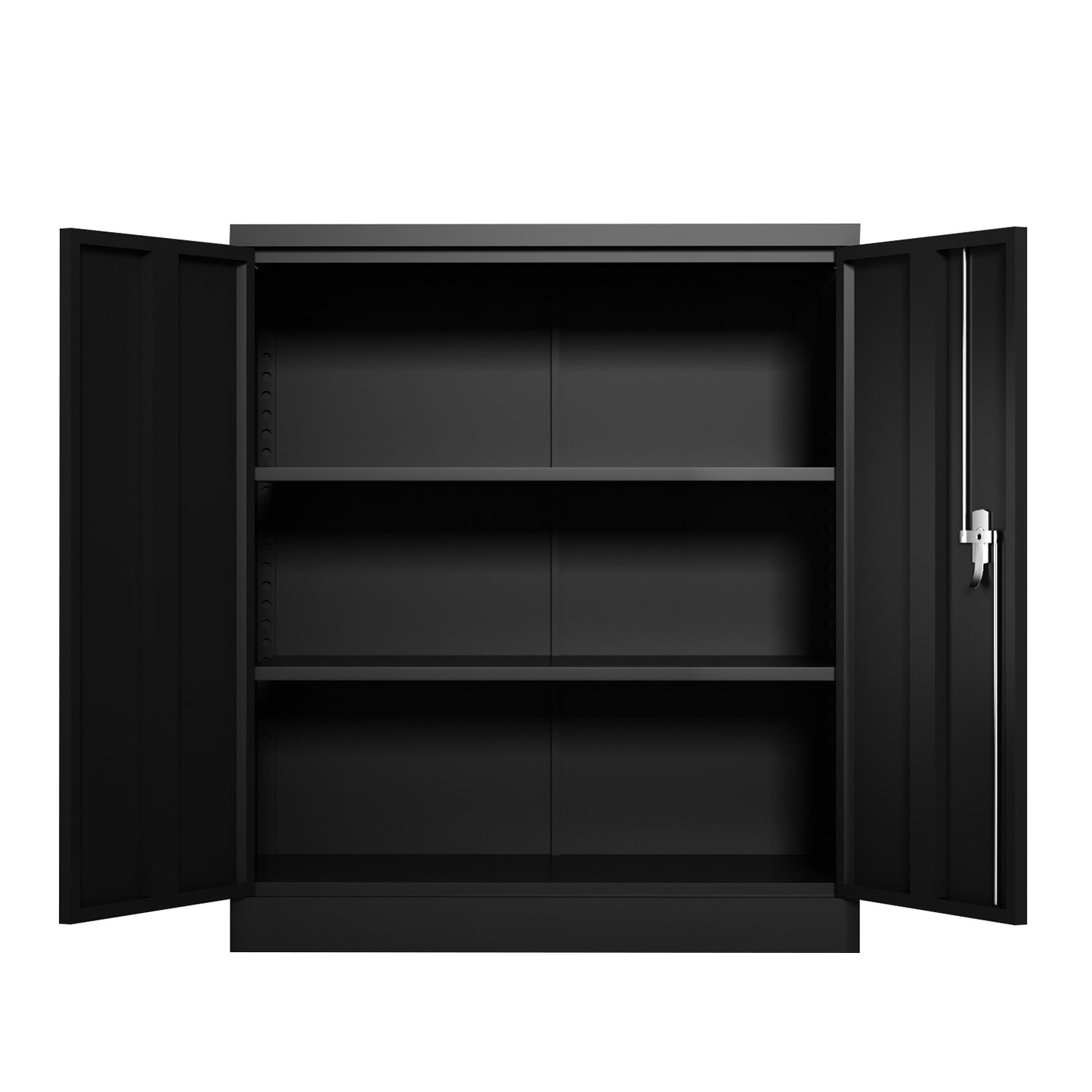 Black Metal Storage Cabinet with 2 Doors